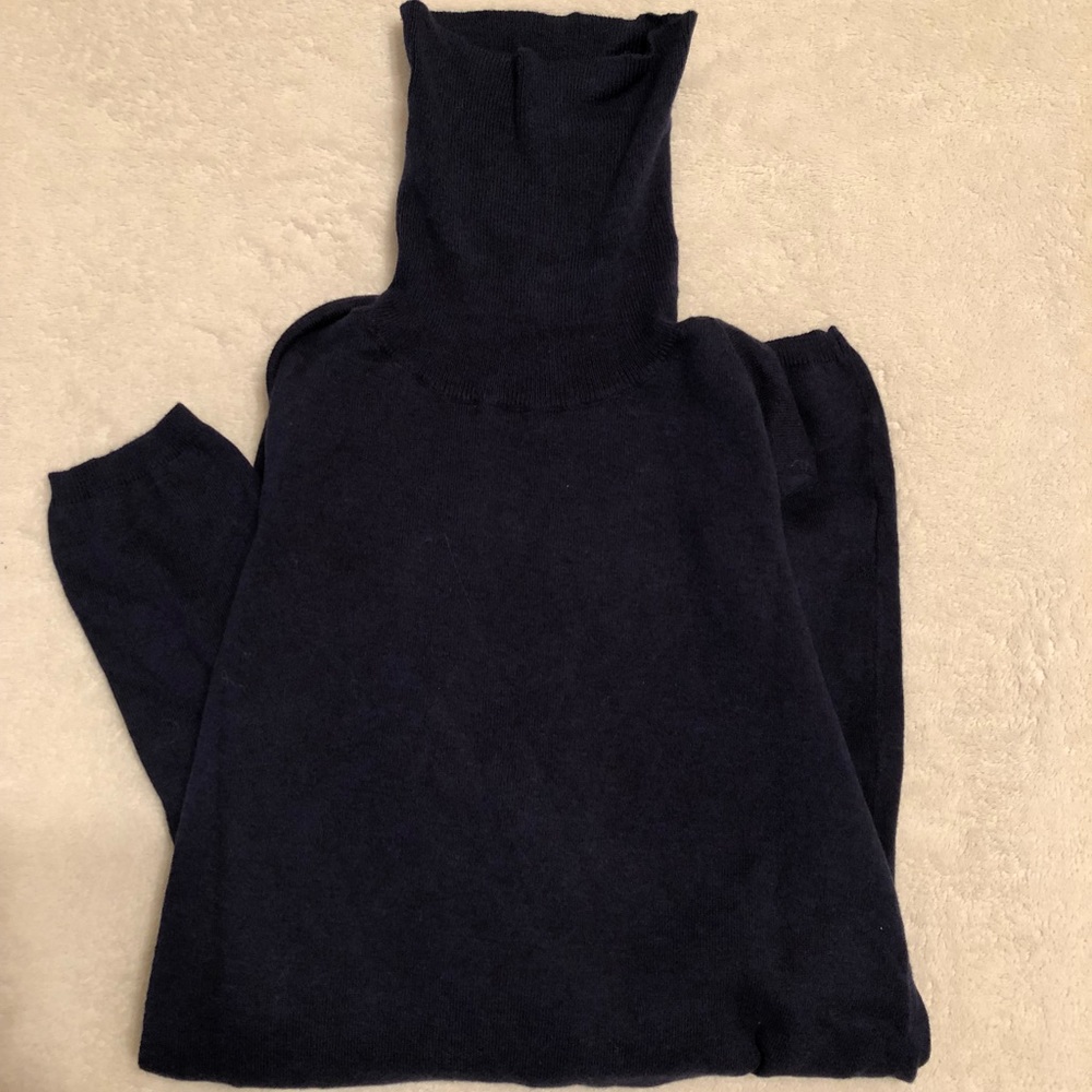 NWT Gap Navy Cotton Turtleneck S